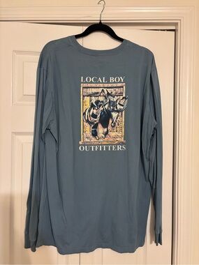 Local Boy Outfitters Men’s Long Sleeve Graphic Tee - Slate Blue